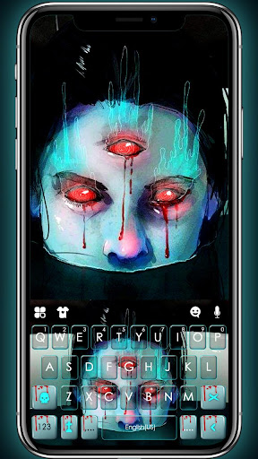 Android application Creepy Girl Keyboard Theme screenshort