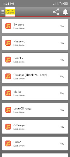 Liam Voice Songs Screen 3