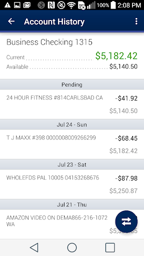 1st Security Bank Screen 2