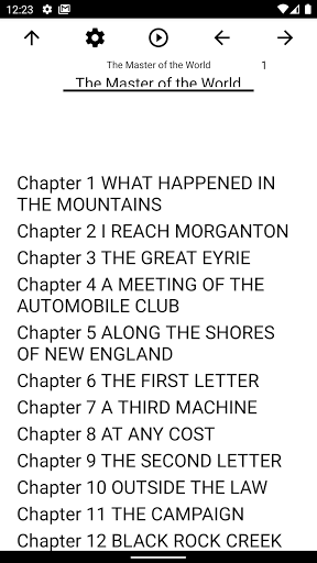 Android application Book, The Master of the World screenshort