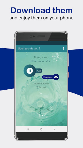 Water Sounds. water tones. Screen 3