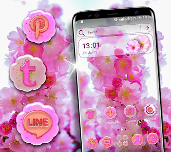 Captura de Pantalla 1 Cherry Blossom Launcher Theme android