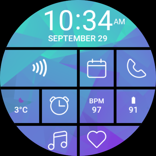 Ocean Tile Watch Face screenshot 4