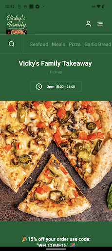 Android application Vicky's Family Takeaway screenshort