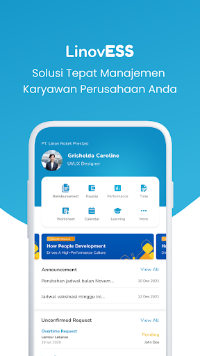 Android application LinovHR ESS screenshort