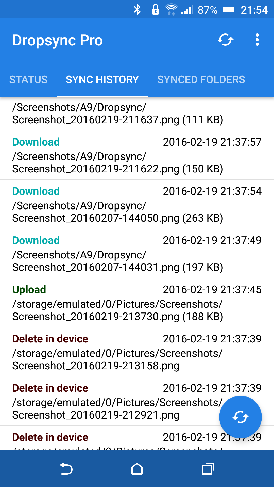 Android application Dropsync PRO Key screenshort