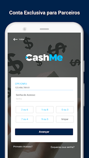 Android application CashMe screenshort