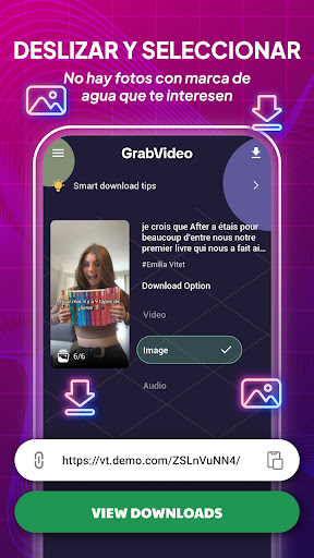 Vista previa de la aplicación