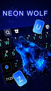 Neon Wolf 2 Keyboard Theme