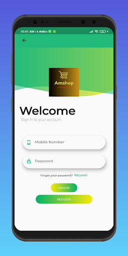 Android application Amshop screenshort