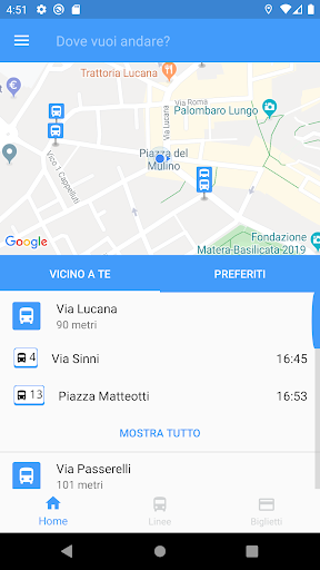 Android application Teseo Basilicata screenshort