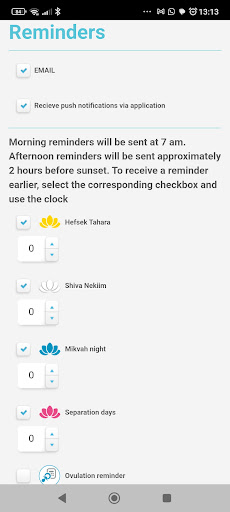 Android application Mikvah Calendar App -Your Home screenshort
