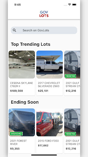 Android application GovLots screenshort