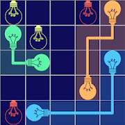 Connect Neon Bulb - Join the Dots Line Puzzle