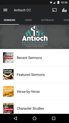Android application Antioch Christian Fellowship screenshort