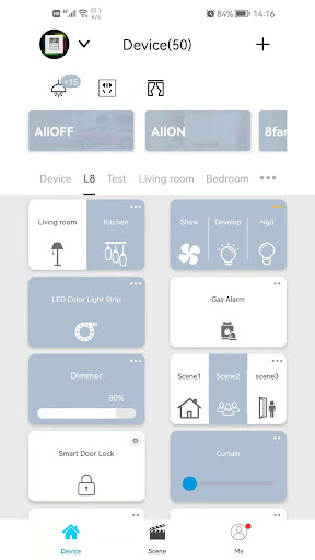 Android application Smart Living + Smart Switch screenshort