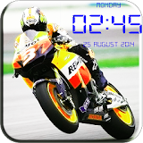 Clock with Sports Bikes Wallpapers icon