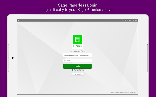 Android application Sage Paperless Const. eForms screenshort