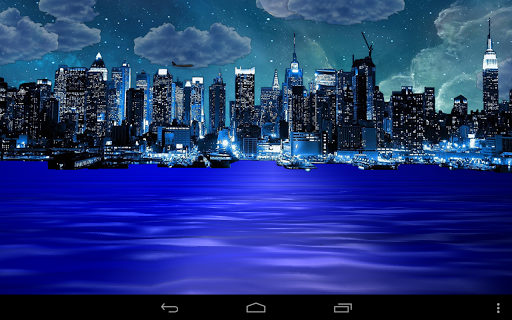 Android application Night city from sea LWP Key screenshort