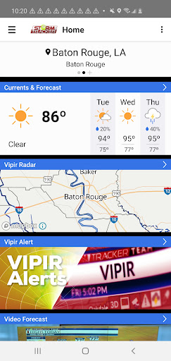 Android application WGMB/WVLA BRProud Weather screenshort
