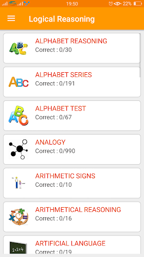 Android application Logical Reasoning Test Offline screenshort