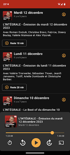 Android application Les Grosses Têtes Intégrales screenshort