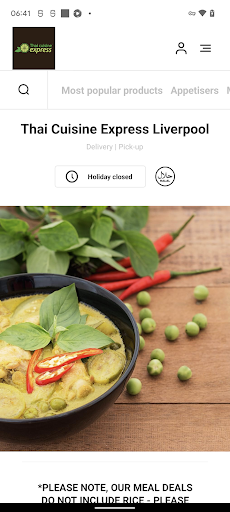 Android application Thai Cuisine Express Liverpool screenshort