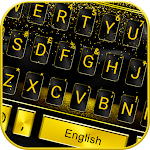 Cover Image of Download Black Gold Business Keyboard T  APK