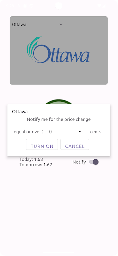 Gas Price Tomorrow Screen 3