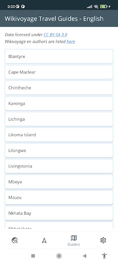 Malawi Offline Map Screen 3
