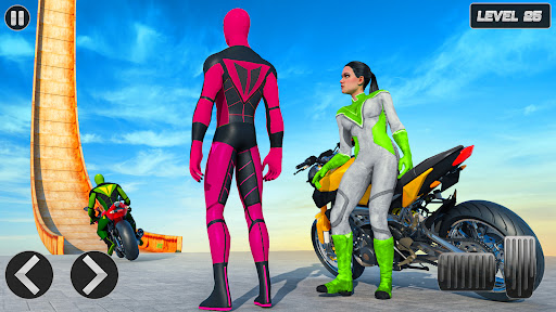 Android application Superhero Bike Stunt Master 3D screenshort