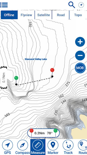 Diamond Valley Lake GPS Charts Screen 2