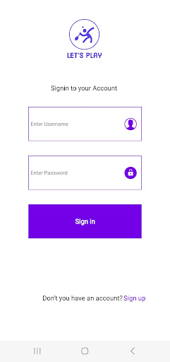 Android application Let's Play screenshort