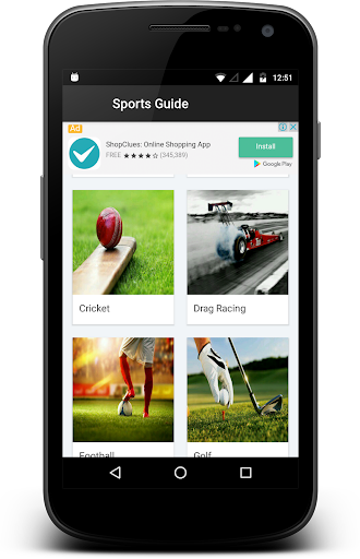 Sports Guide Screen 2