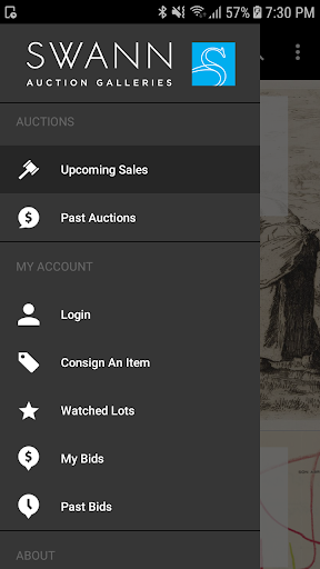Android application Swann Auction Galleries screenshort