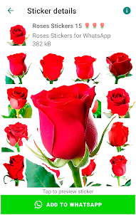 Rosen aufkleber für WhatsApp