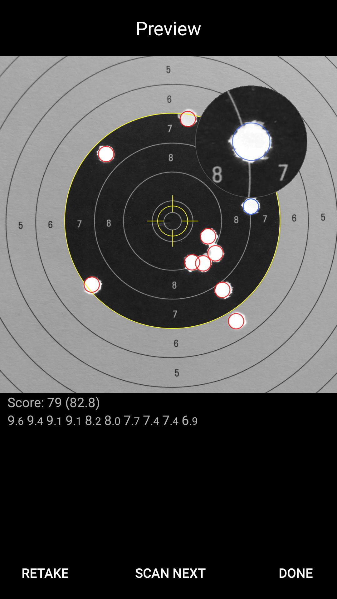Android application TargetScan ISSF Pistol & Rifle screenshort