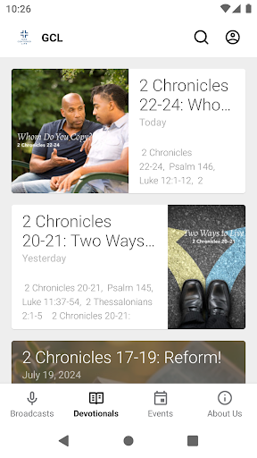 Screenshot of God Centered Life Ministries