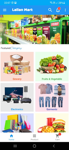 Android application Lallan Mart screenshort