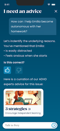 Pery - ADHD Family Support Screen 3