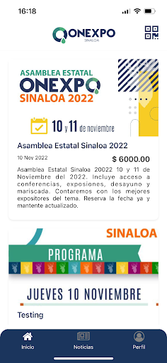 Android application Onexpo Sinaloa screenshort