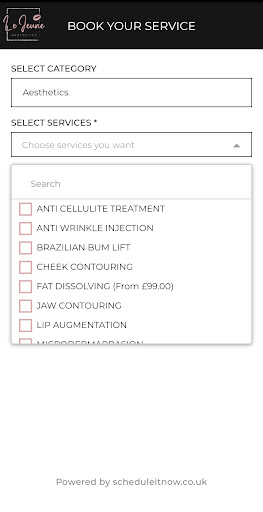 Android application Lejeune Aesthetics screenshort