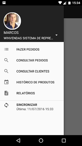 Android application WinVendas screenshort