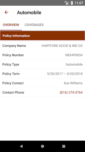 Regional Insurance Mobile Screen 2