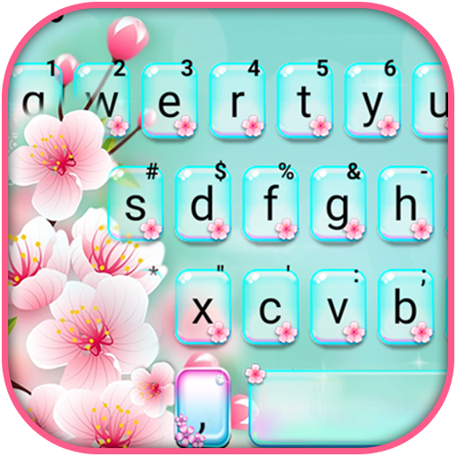 Pink Blossoms Keyboard Backgro logo