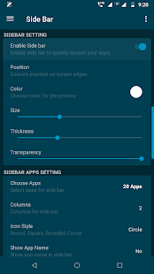 Side Bar - Edge Screen - Gesture Shortcuts