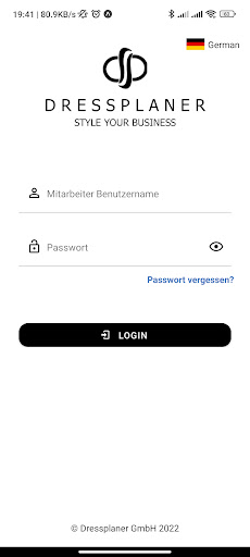 Android application DRESSPLANER Admin screenshort