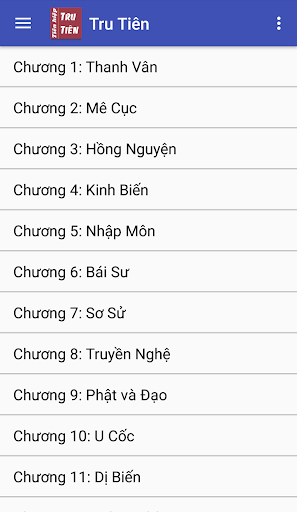 Android application Tru tien Truyen tien hiep full screenshort