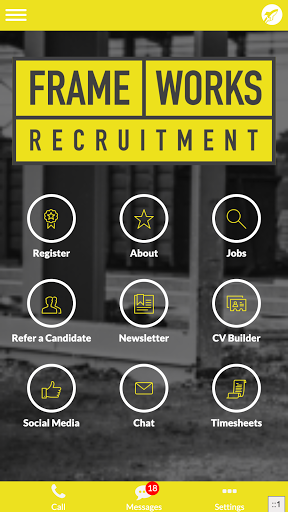 Android application Frameworks Recruitment screenshort