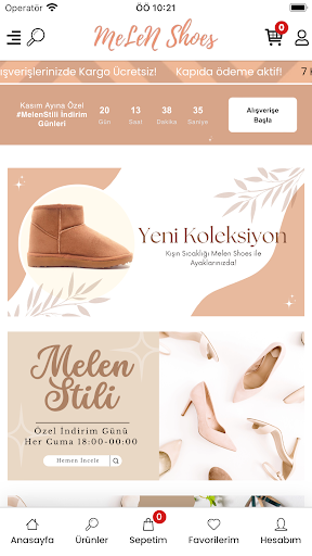 Android application Melen Shoes screenshort